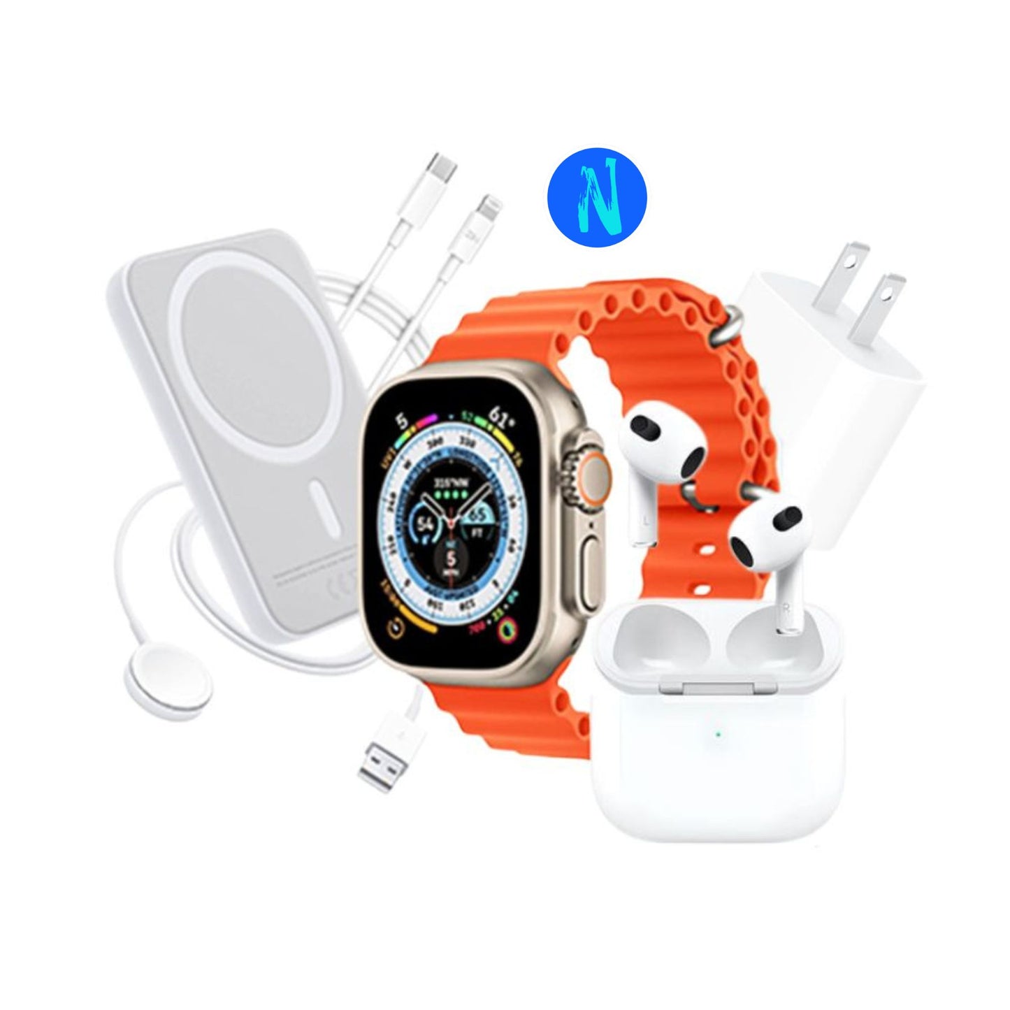 Combo Ultra Smart (Smartwatch + Power Bank + Audífonos X8 serie 3)